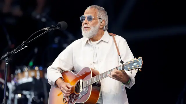 Yusuf/Cat Stevens performs at the Glastonbury Festival site