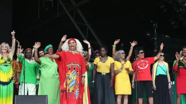 Windrush choir on the Pyramid Stage