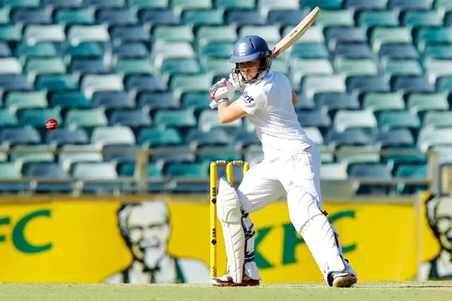 Katherine Brunt during the 2014 Ashes Test in Perth