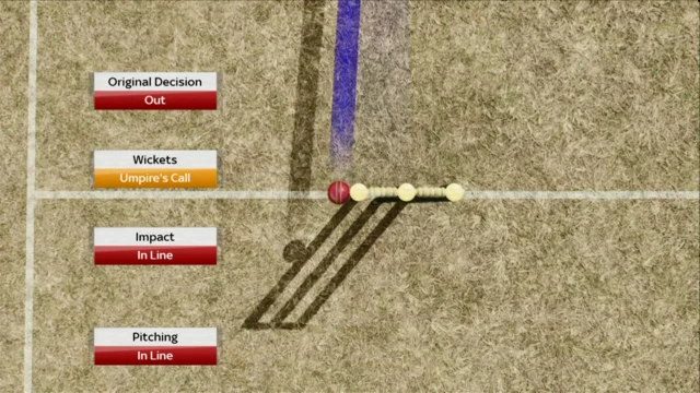 Ball tracking image for Emma Lamb's dismissal against Australia