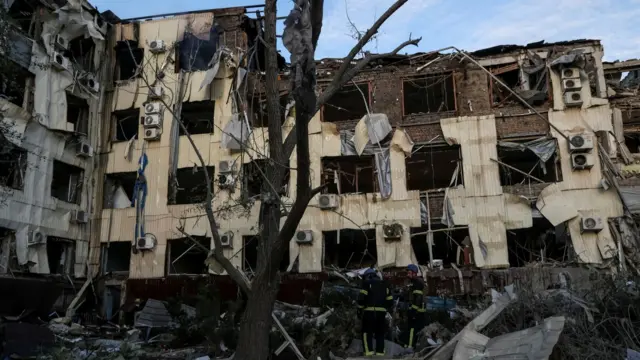 Another building badly damaged by the strike