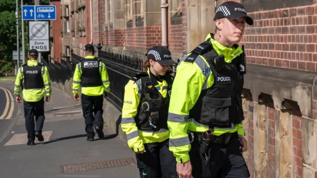 Police outside County Hall