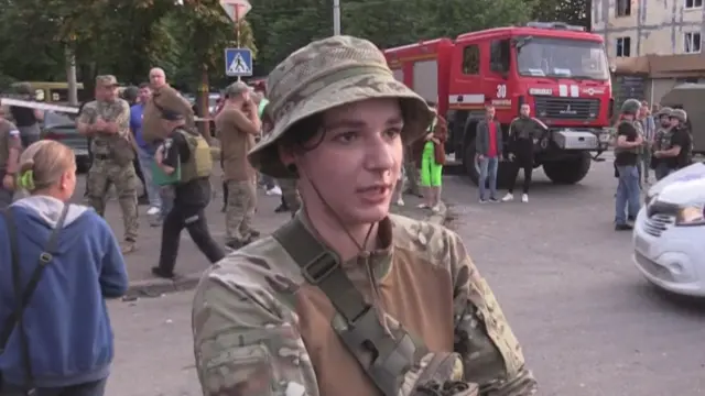 Galyna, a military medic, treated a woman who was injured in Kramatorsk