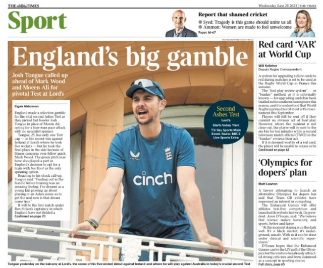 Times back page