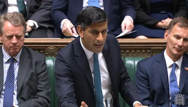 Rishi Sunak speaks during Prime Minister's Questions