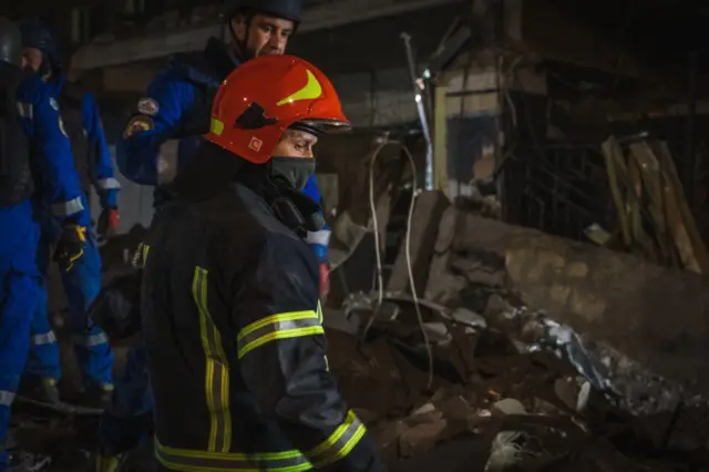 So far seven people were rescued from under the rubble