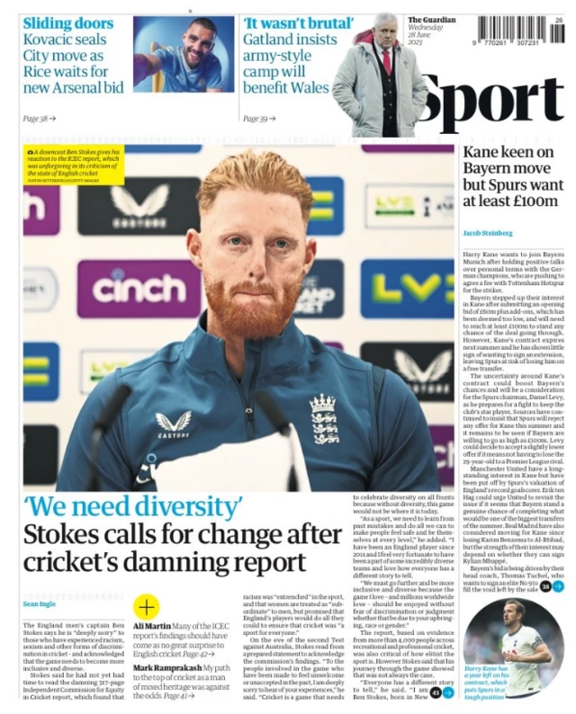 Guardian back page