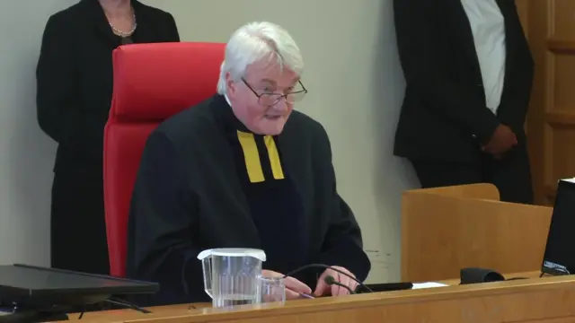 Lord Burnett, the Lord Chief Justice, giving the ruling