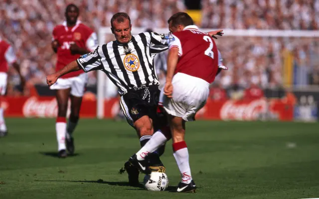 Alan Shearer in the 1998 FA Cup final