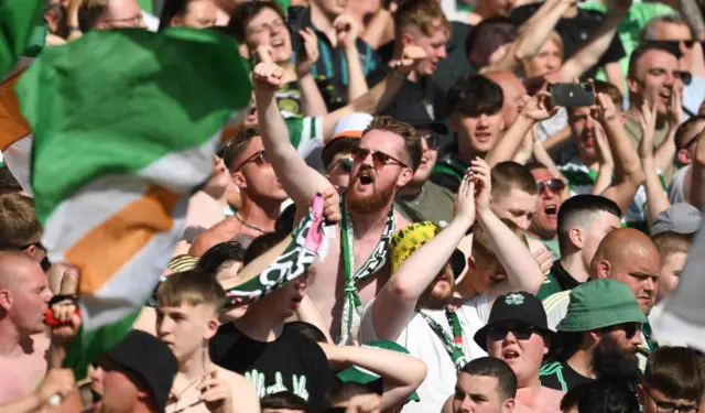 Celtic fans celebrate