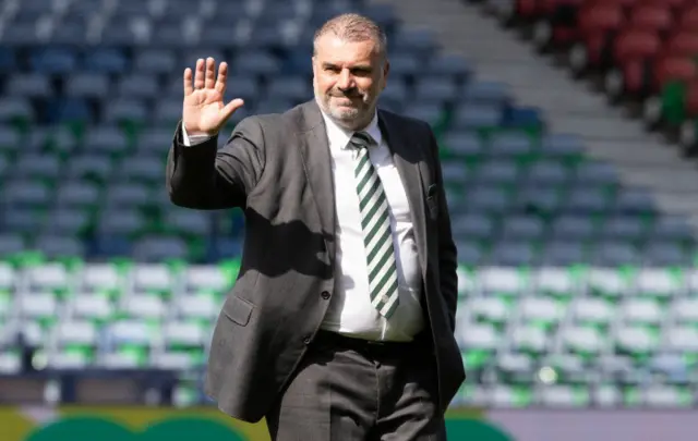 Ange Postecoglou waving