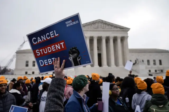 Student loan forgiveness protest