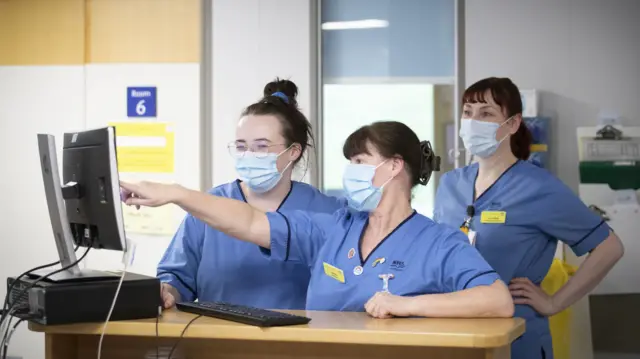 Nurses working at a hospital