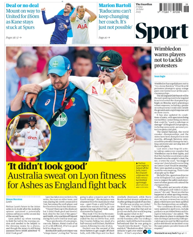 Guardian back page