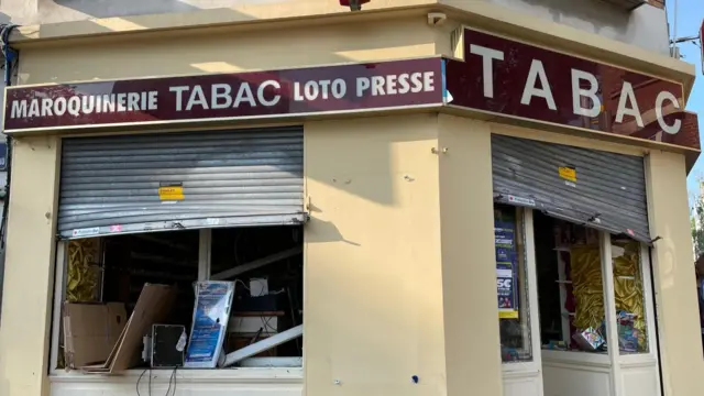 Damaged tobacco store