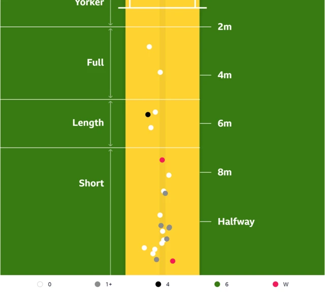 Mitchell Starc's pitch map