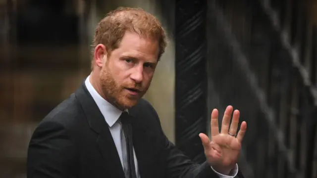 Prince Harry arrives at the High Court in London in March