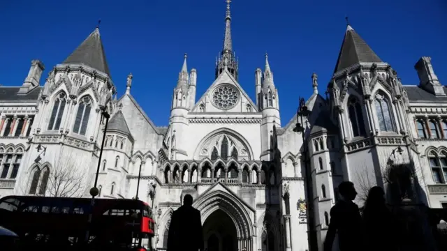 A general view shows the High Court in London