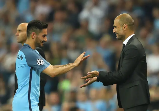 Ikay Gundogon and Pep Guardiola