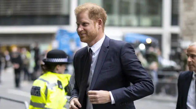 Prince Harry arrives in court