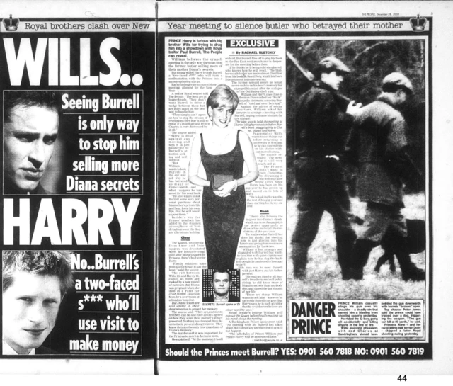 People article on royal brothers' disagreement