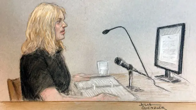 Court drawling of Jane Kerr, the Daily Mirror's former royal edito