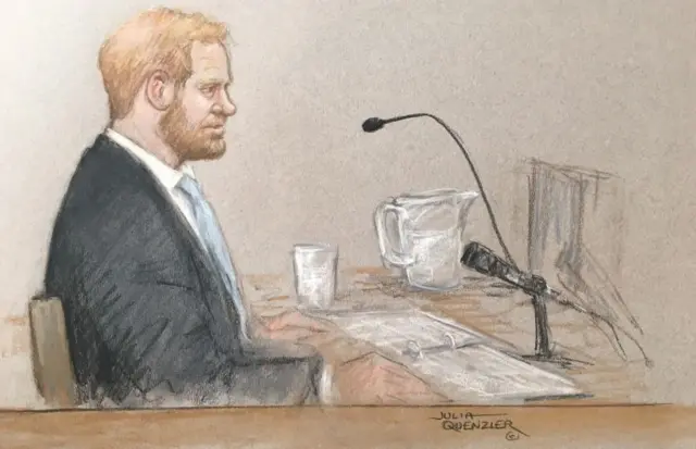 Prince Harry court sketch