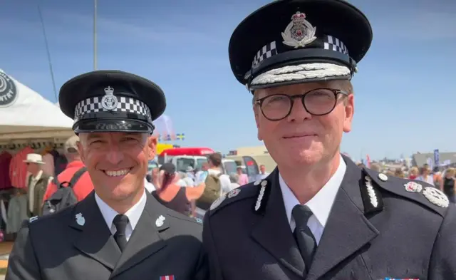 PC Andy Currie and Chief Constable Will Kerr