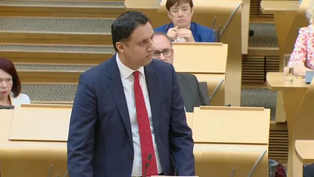 Anas Sarwar in Holyrood chamber