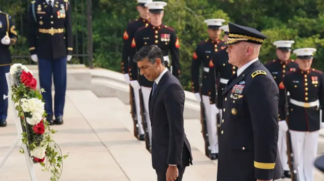 Rishi Sunak at Arlington National Cemetery