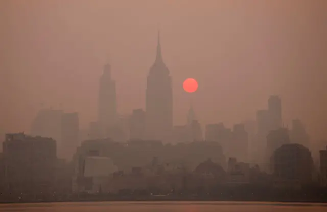 Sunrise in New York City