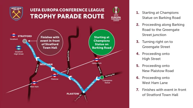 Parade route