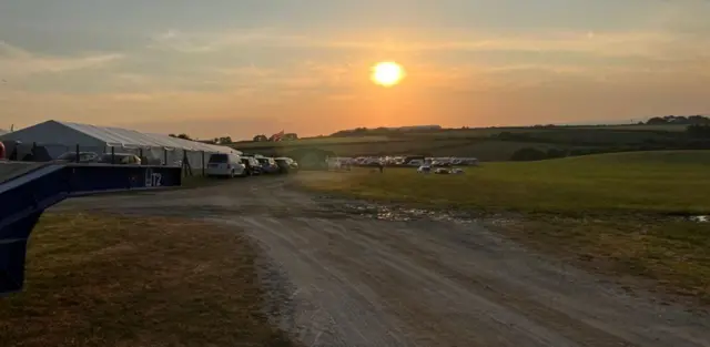 Sunrise on day one of the show