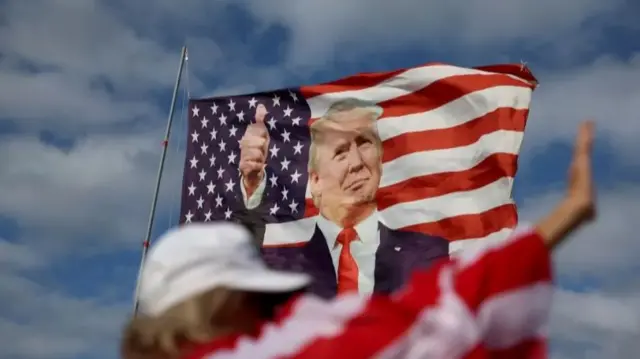 Trump flags as he runs for president