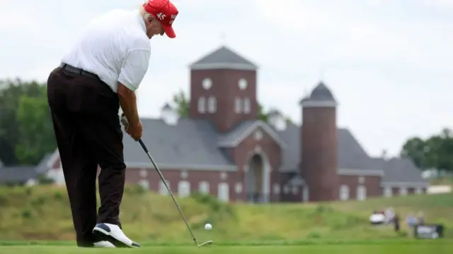 Trump golfing at Bedminster