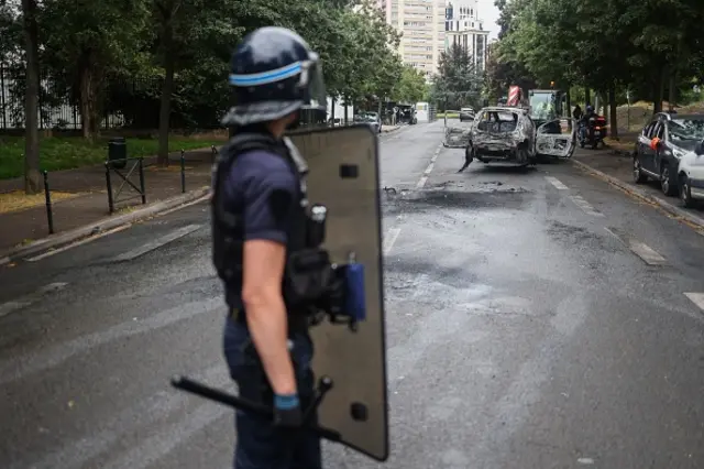 Riot police in Paris