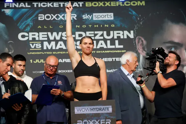 Savannah Marshall at weigh-in