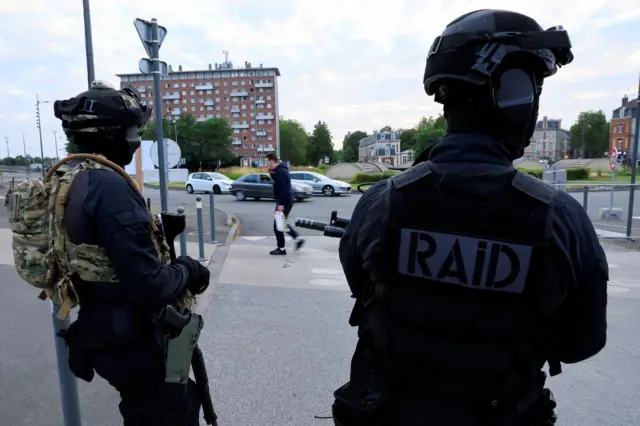 RAID officers in Lille