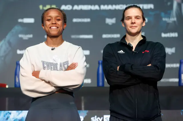 Natasha Jonas and Kandi Wyatt at the news conference