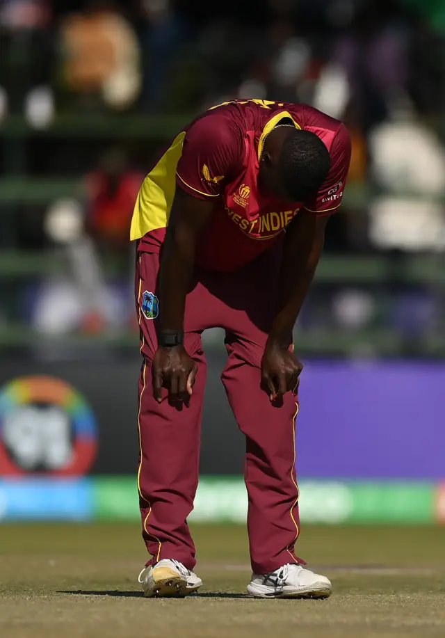 Jason Holder cuts a dejected figure