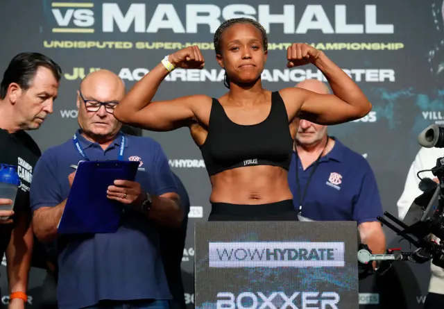 Natasha Jonas at weigh-nin