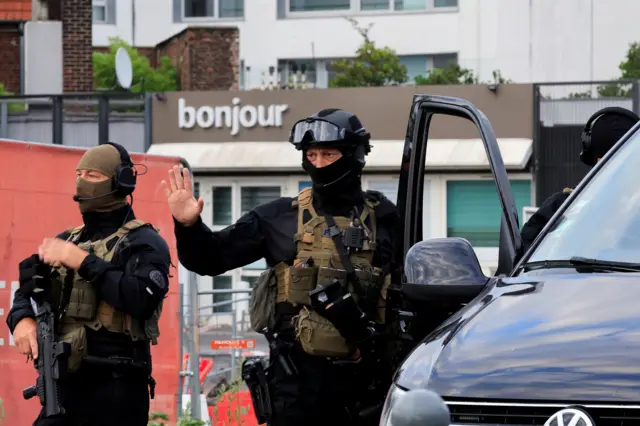 RAID officers in Lille