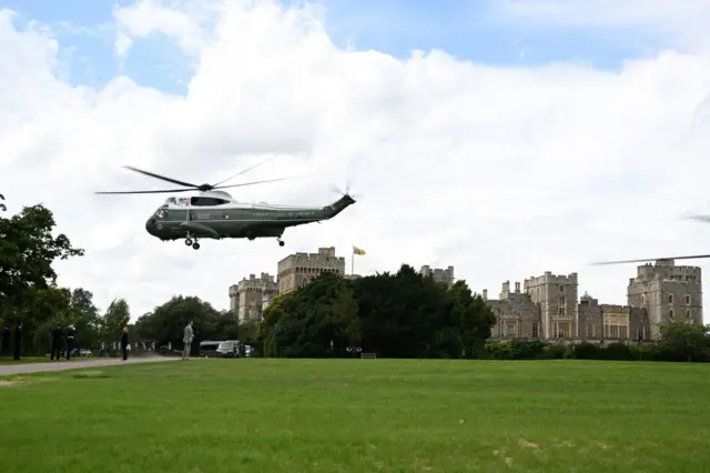 President Biden leaves on Marine One