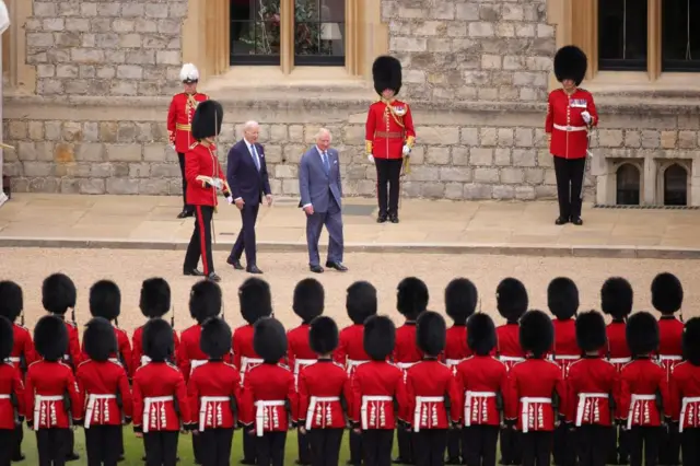 The King, Biden and Welsh Guards