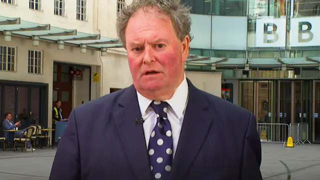 Media lawyer Mark Stephens outside BBC New Broadcasting House in London