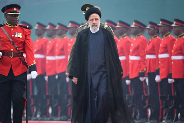 Ebrahim Raisi visits state house in Nairobi, Kenya.