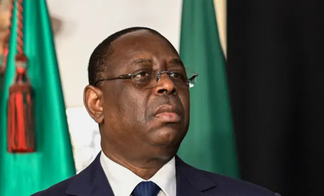 Macky Sall on a visit to Portugal.