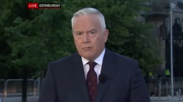 Huw Edwards in Edinburgh