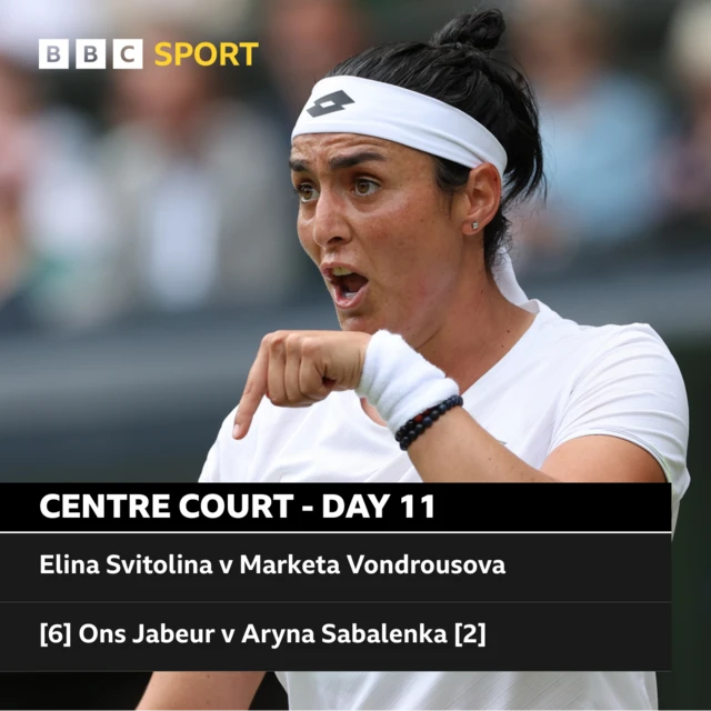 centre court order of play saturday 4th july