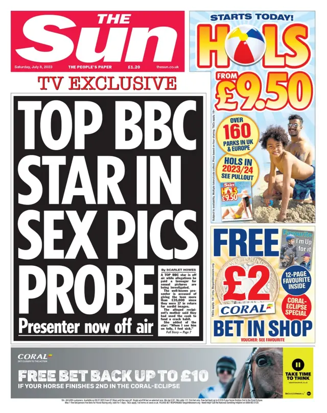 The Sun front page